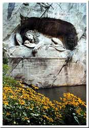 Das Löwendenkmal von Torvaldsen