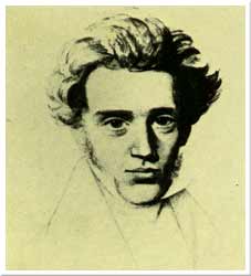 Zeichnung Kierkegaards